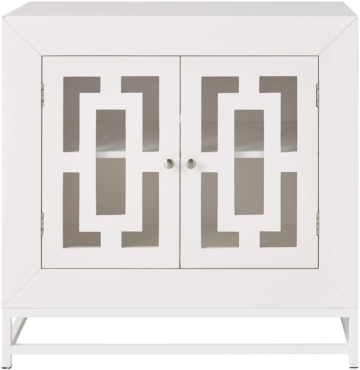 Amazon Brand – Ravenna Home Classic Glass-Doored Media Storage Cabinet, 31.5"W, White