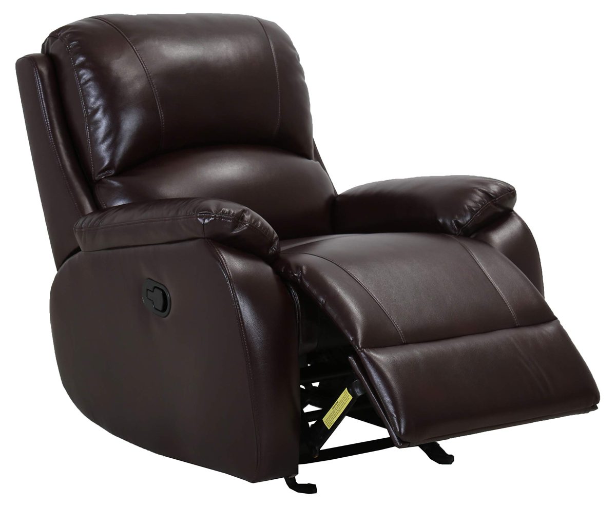Amazon Brand – Ravenna Home Oakesdale Contemporary Recliner, 35.4"W, Cerritos Red-Brown