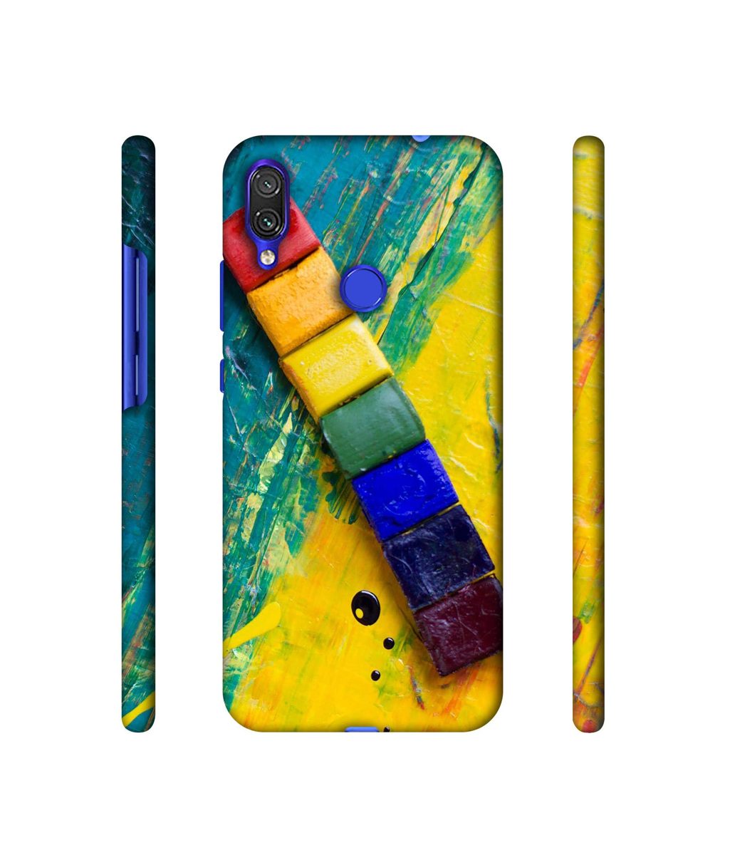 Amazon Brand - Solimo Designer Wax Color Blocks 3D Printed Hard Back Case Mobile Cover for Xiaomi Redmi Note 7 Pro