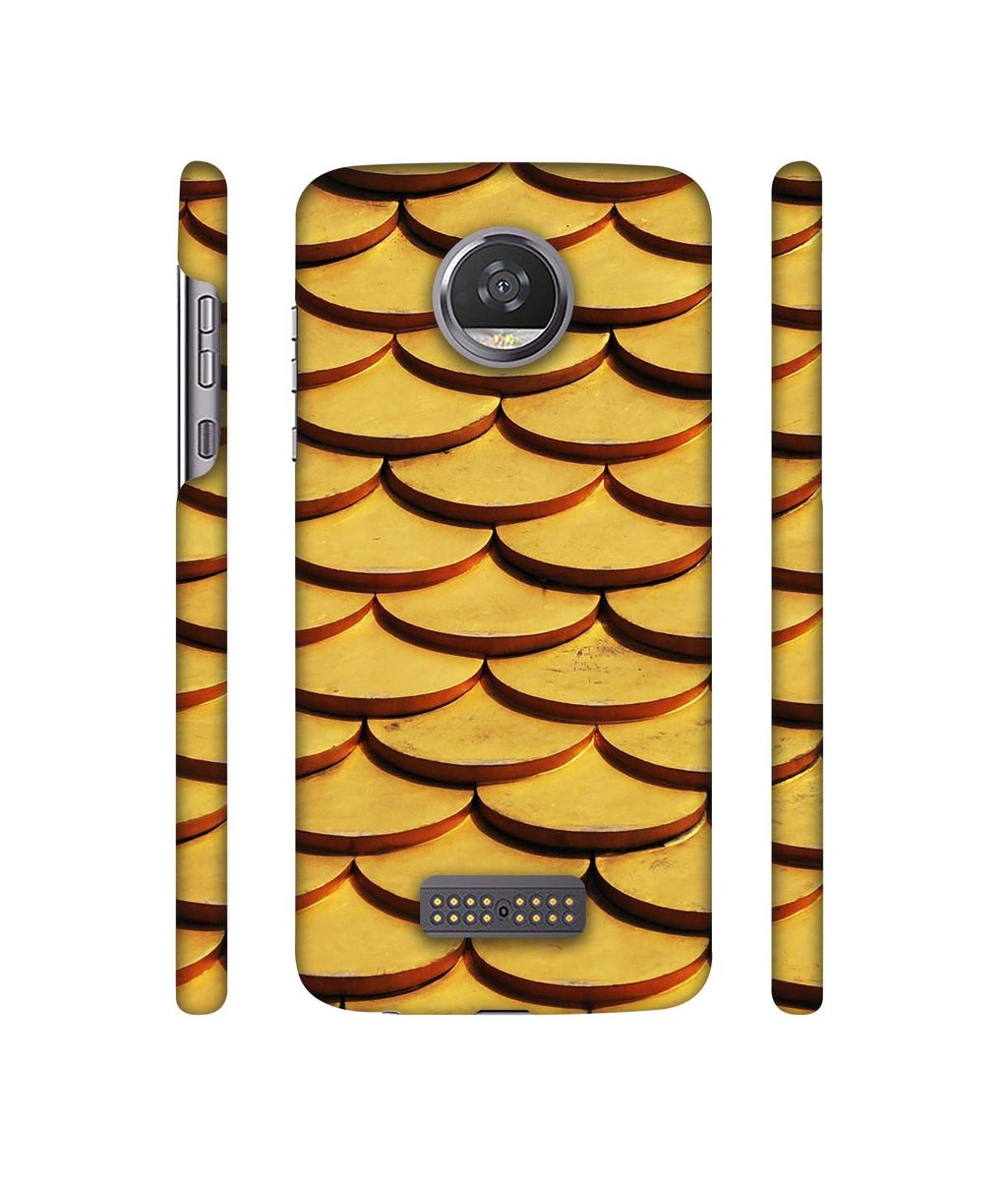 Amazon Brand - Solimo Designer Wooden Semi Circle Texture 3D Printed Hard Back Case Mobile Cover for Moto Z2 Play