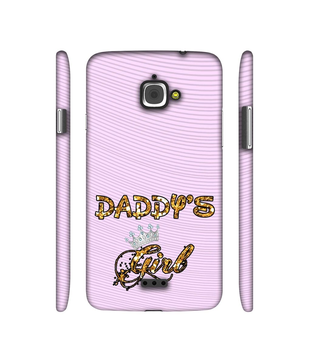 Amazon Brand - Solimo Designer Daddy's Girl in Glitter Pattern 3D Printed Hard Back Case Mobile Cover for InFocus M350