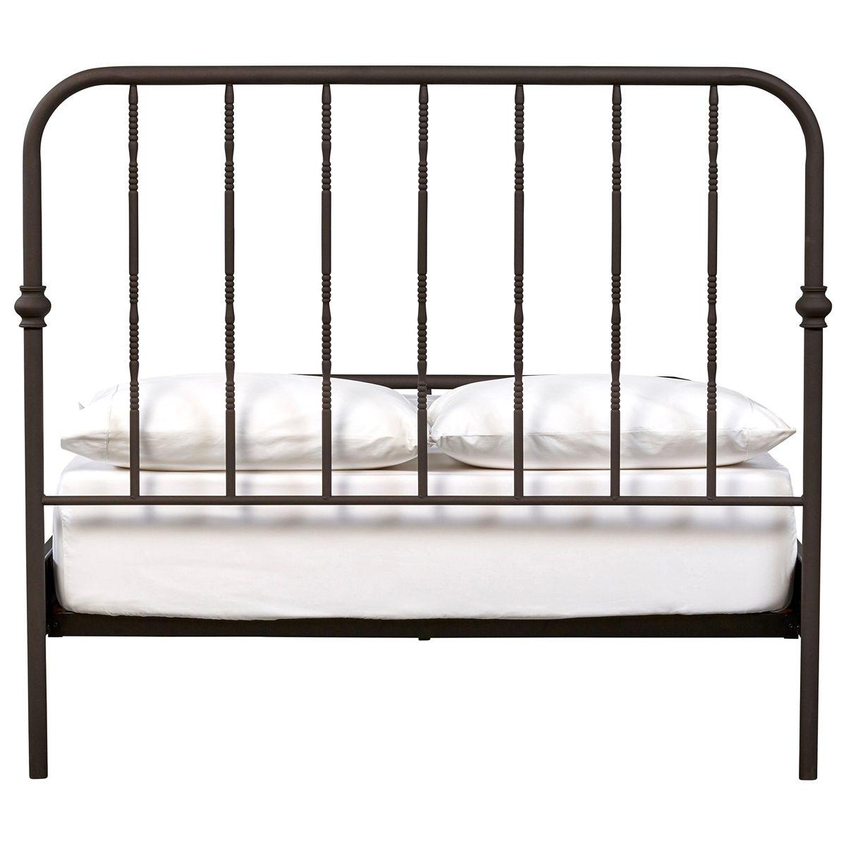 Amazon Brand – Stone & Beam Duwamish Classic Metal King Bed with Headboard, 80.5"W, Dark Bronze