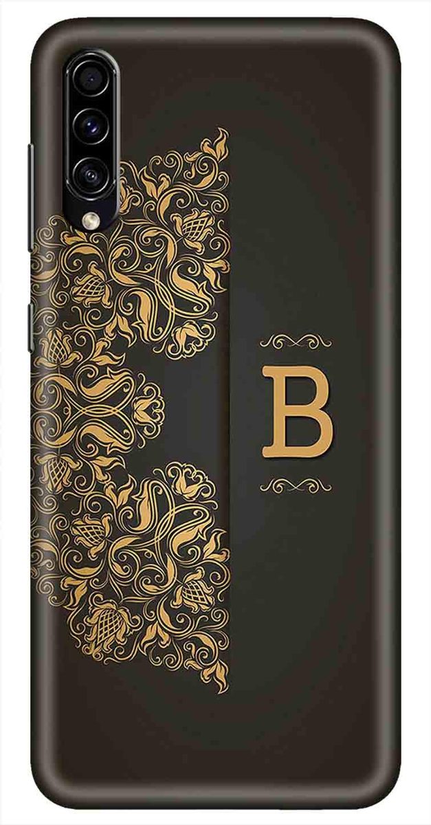 Amazon Brand - Solimo Designer Black Pattern Alphabet-B 3D Printed Hard Back Case Mobile Cover for Samsung Galaxy A50s