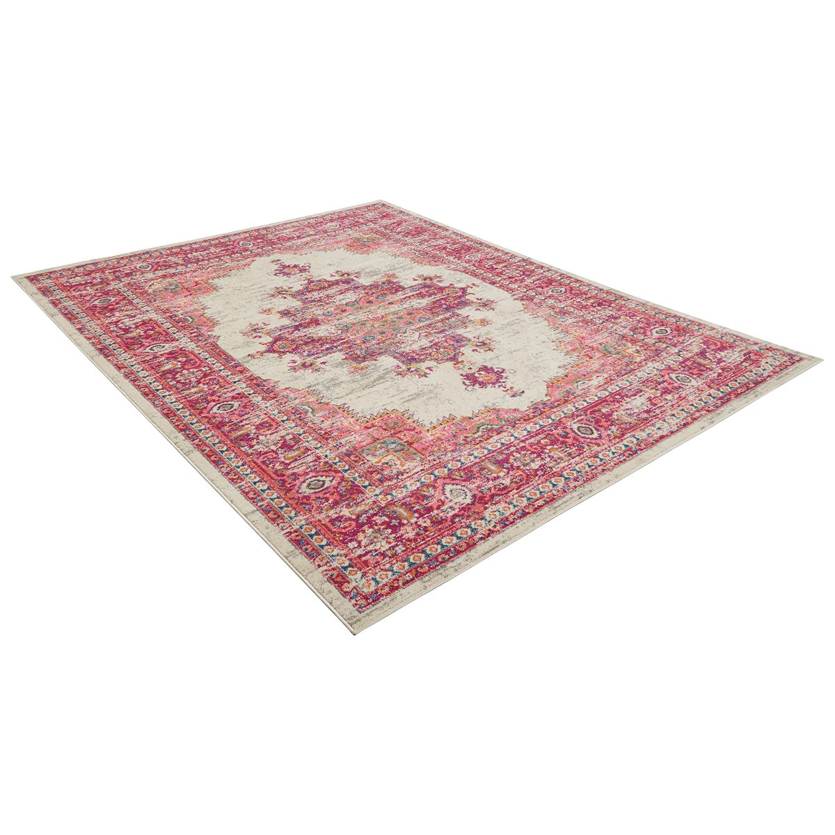Amazon Brand – Rivet Old World Vintage Persian Area Rug, 3' 9" x 5' 9", Passion Pink