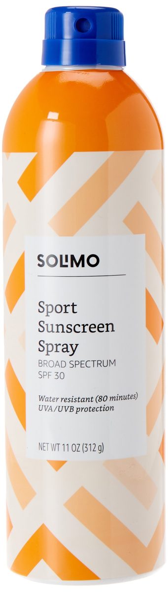 Amazon Brand - Solimo General Protection Continuous Sunscreen Spray Broad Spectrum SPF 50, 11 Ounce (Pack of 2) & Solimo Sport Continuous Sunscreen Spray Broad Spectrum SPF 30, 11 Ounce (Pack of 2)