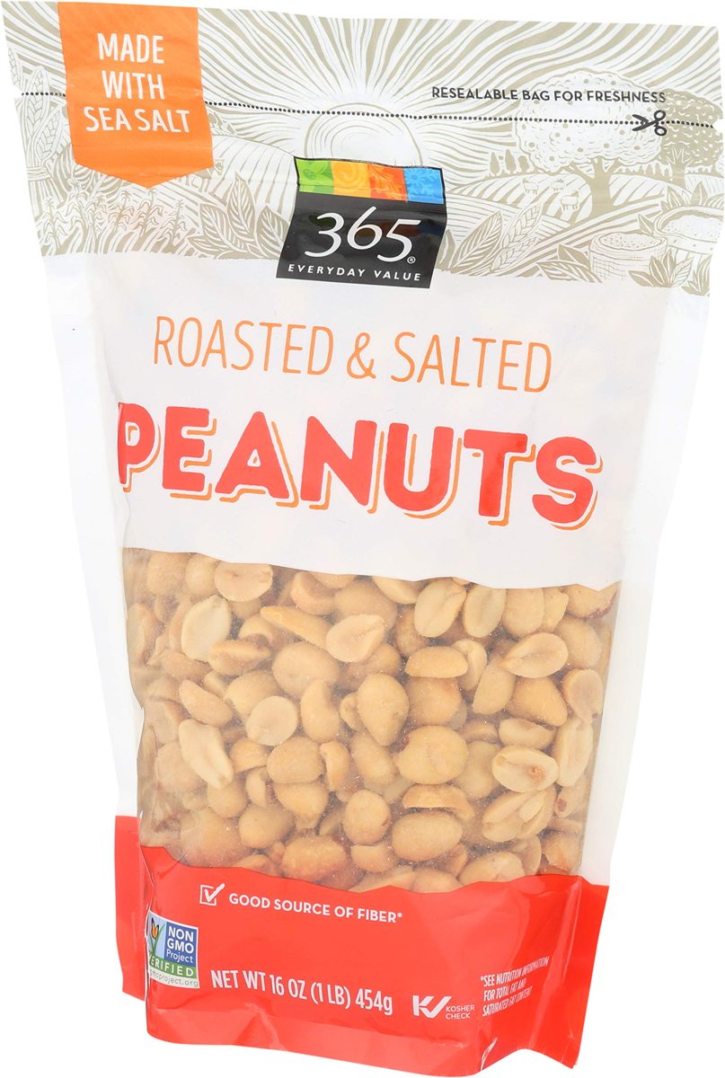 365 Everyday Value, Peanuts, Roasted & Salted, 16 oz