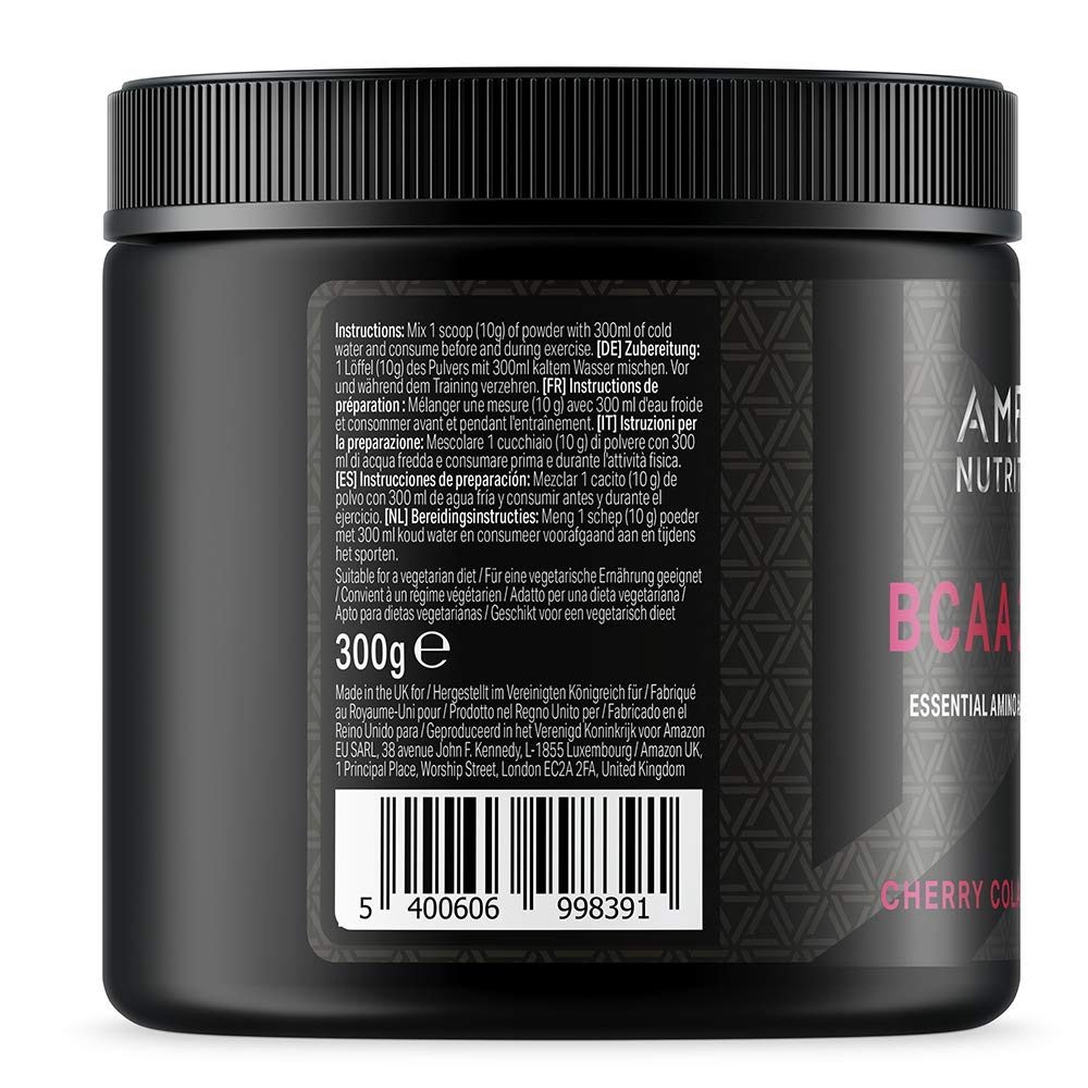 Amazon Brand - Amfit Nutrition - BCAA 2:1:1 - Cherry Cola Flavour 300g , 30 servings