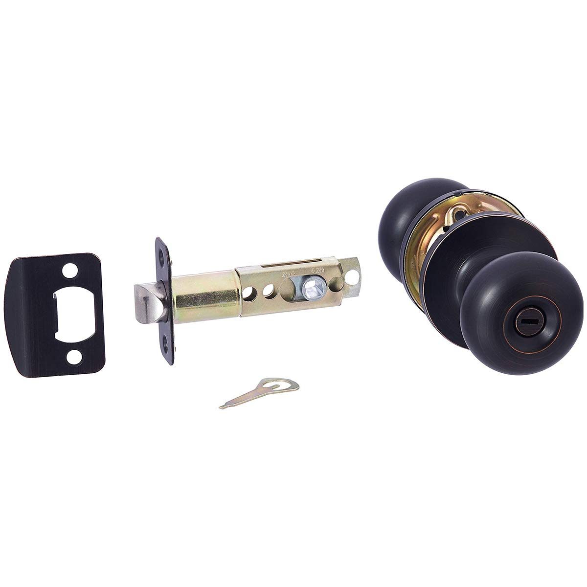 AmazonBasics Privacy Door Knob - Round - Oil Rubbed Bronze