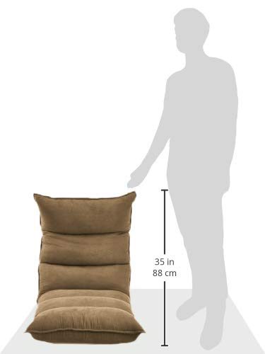 AmazonBasics Fully Adjustable 53-inch Memory Foam Floor Chair - Brown