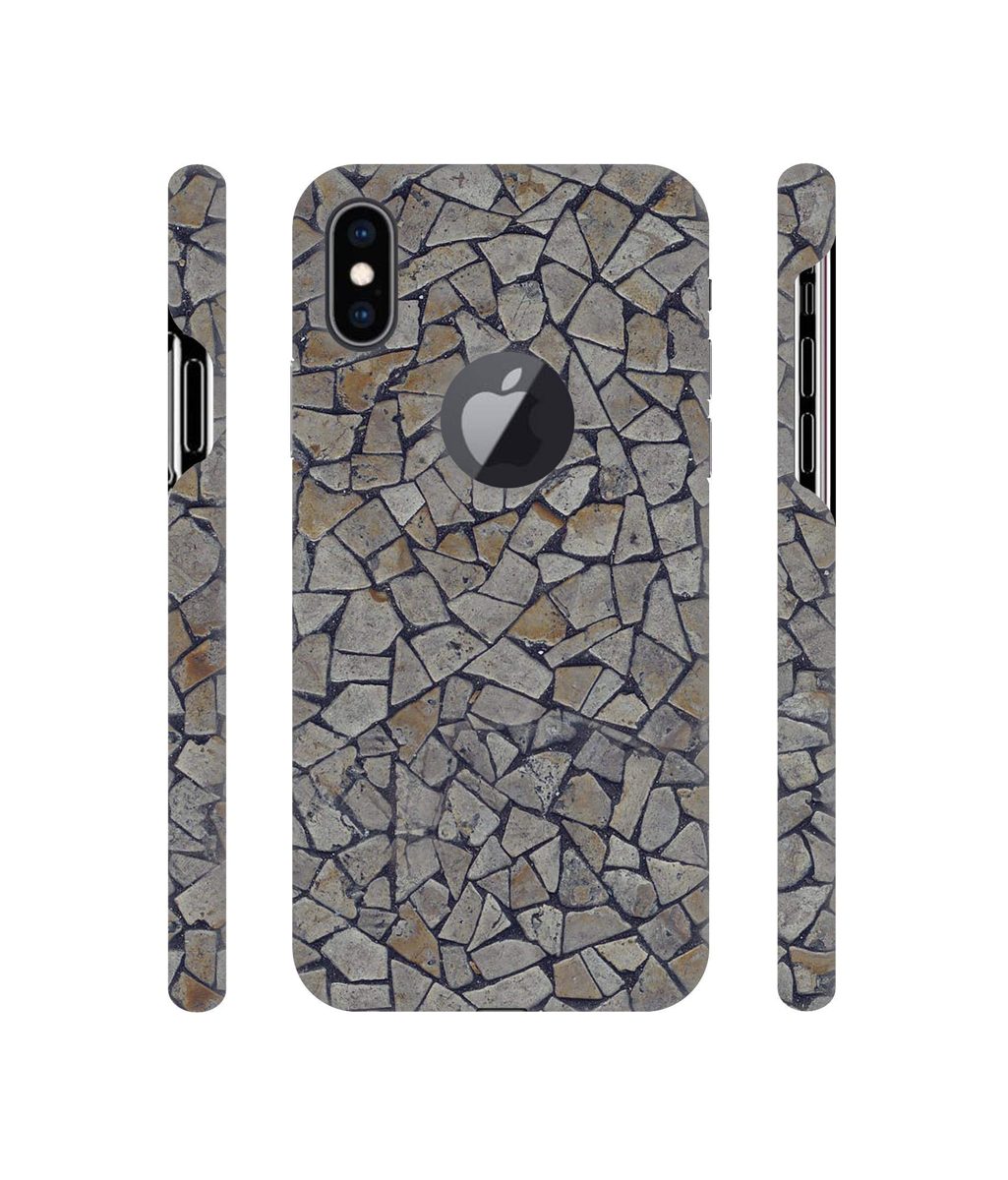 Amazon Brand - Solimo Designer Marble Pices 3D Printed Hard Back Case Mobile Cover for Apple iPhone Xs Max (Logo Cut)