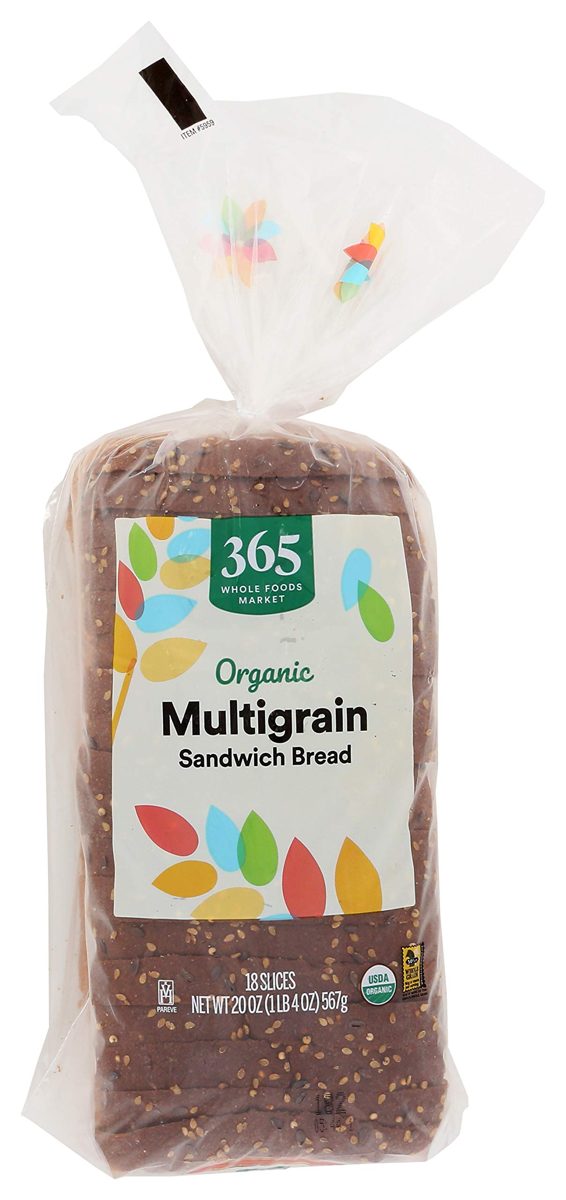 365 Everyday Value, Organic Multigrain Sandwich Bread, 18 slices