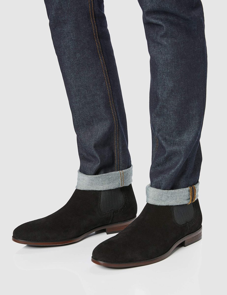 Amazon Brand - find. Men's Suede, Black), US 13