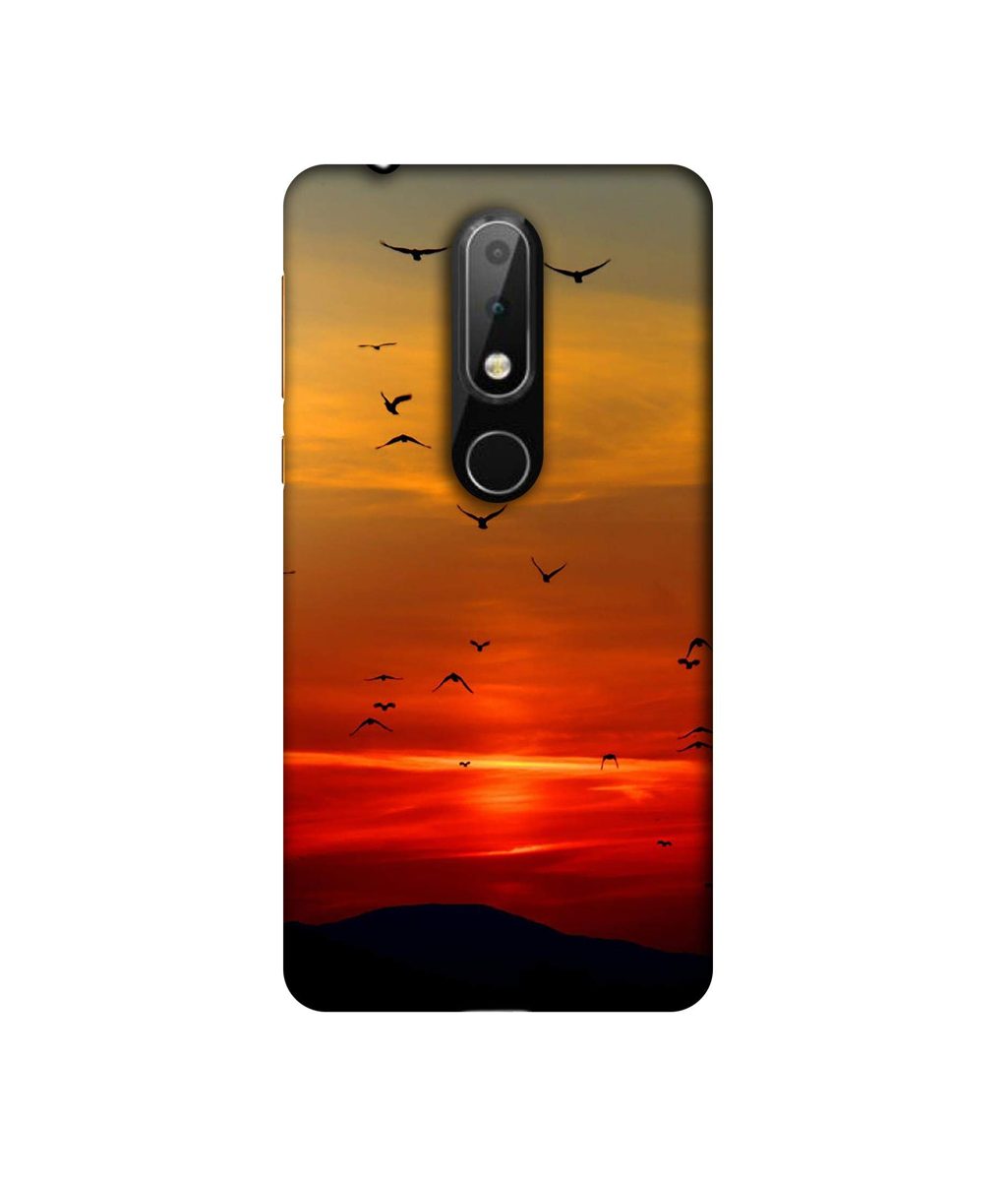 Amazon Brand - Solimo Designer Group Birds 3D Printed Hard Back Case Mobile Cover for Nokia 6.1 Plus