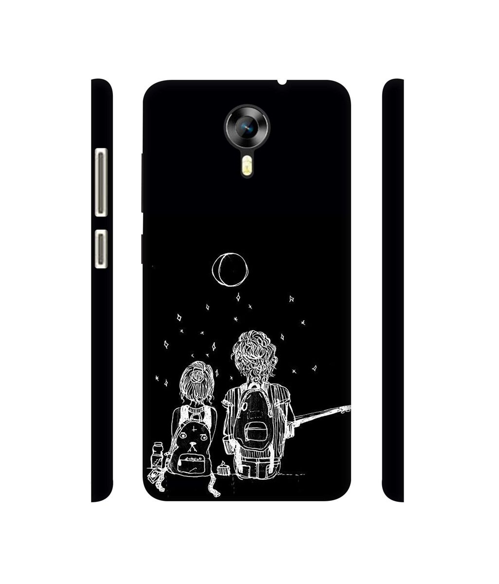 Amazon Brand - Solimo Designer Couples Sitting at Dark 3D Printed Hard Back Case Mobile Cover for Micromax Canvas Xpress 2 E313