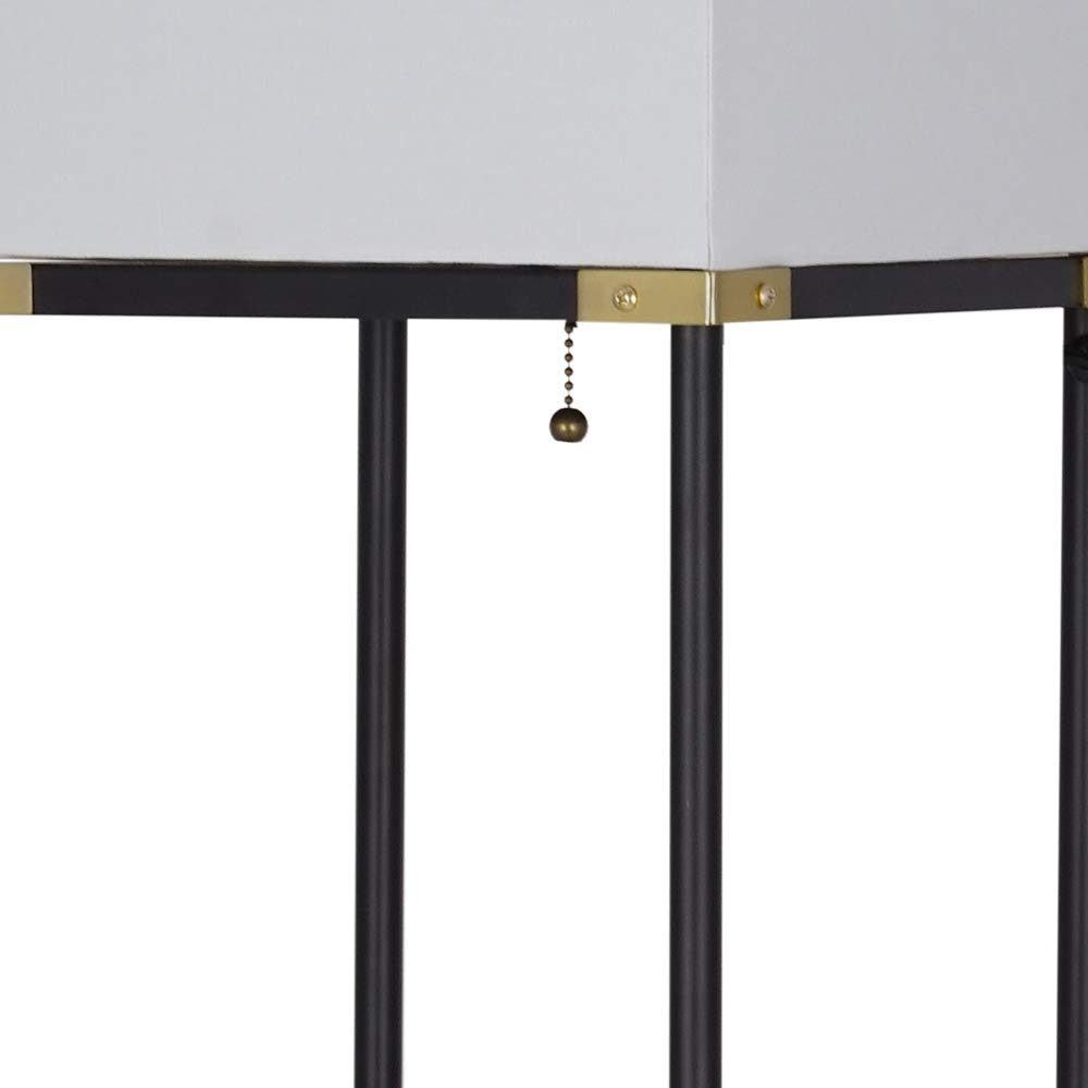 Amazon Brand – Ravenna Home Floor Lamp with Shelves, LED Light Bulb included, 62.75"H, Black