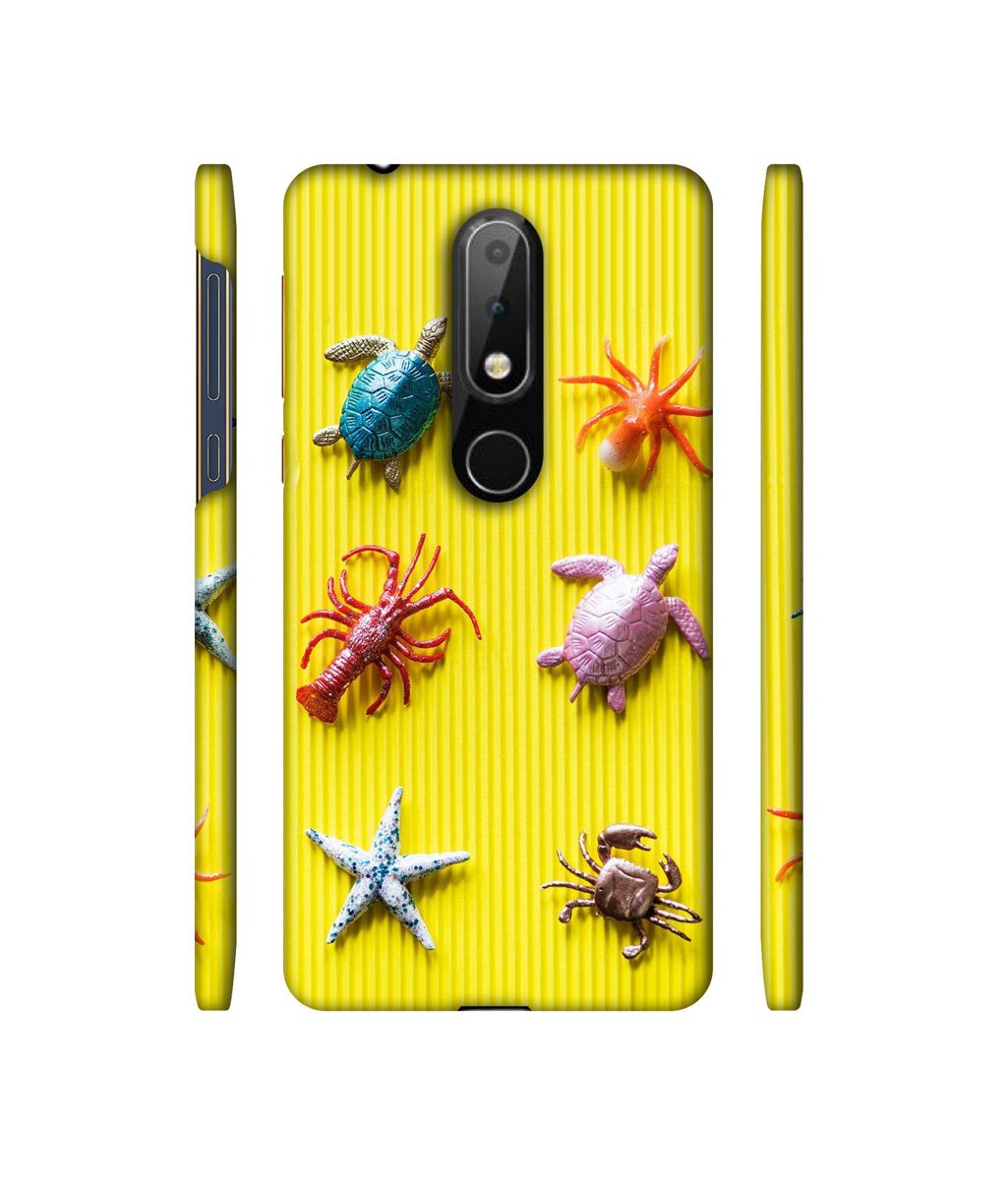 Amazon Brand - Solimo Designer Sea Animals 3D Printed Hard Back Case Mobile Cover for Nokia 6.1 Plus