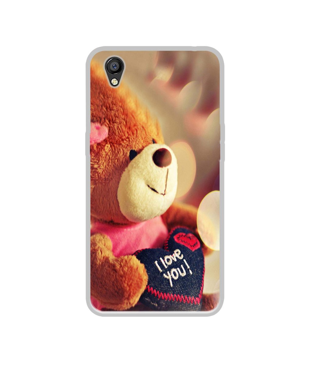 Amazon Brand - Solimo Designer Teddy Bear UV Printed Soft Back Case Mobile Cover for Oppo A37
