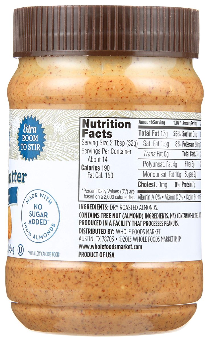 365 Everyday Value, Crunchy Almond Butter, 16 oz