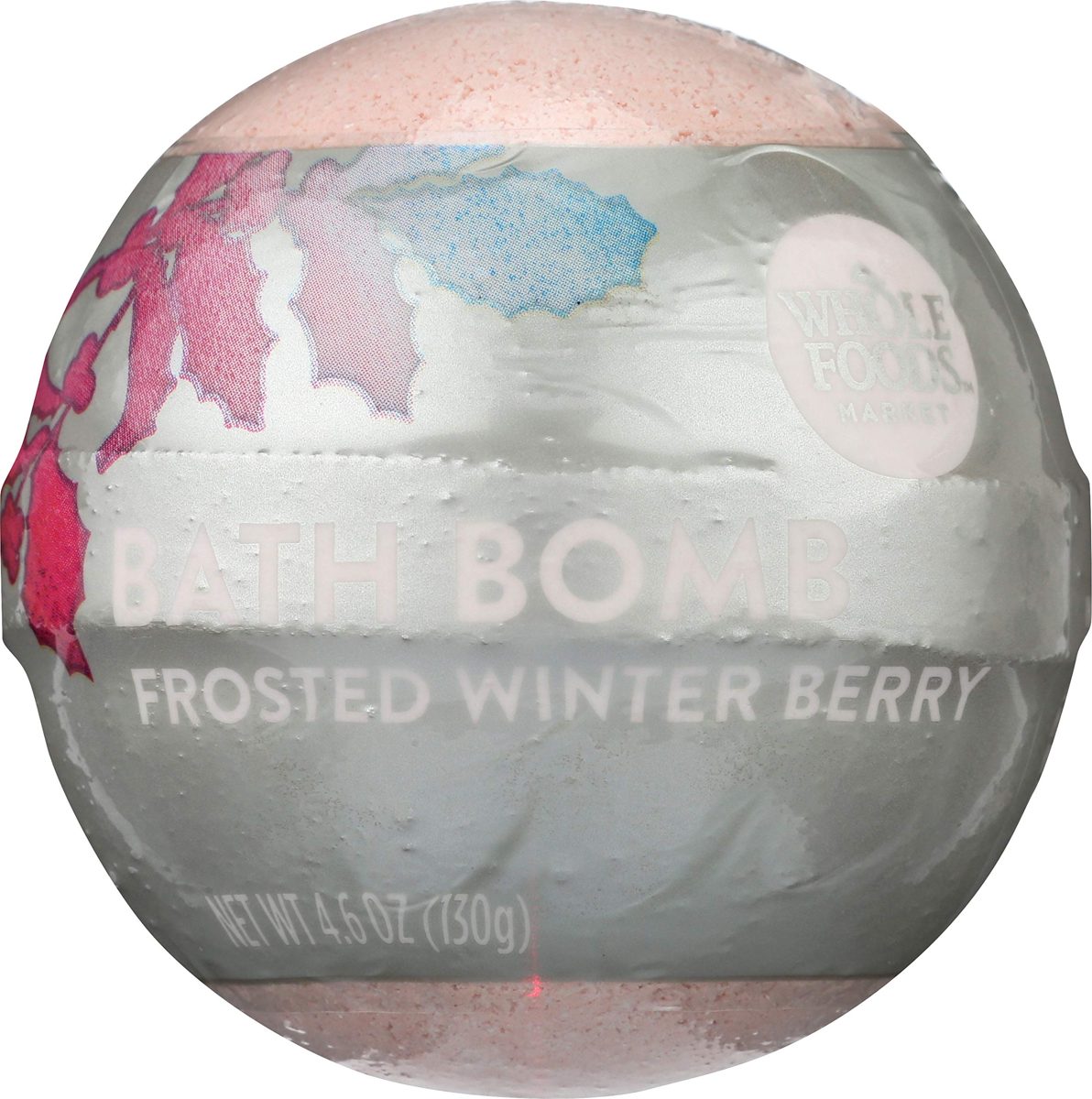 Whole Foods Market, Fizzing Bath Bomb, Frosted Winter Berry, 4.6 oz