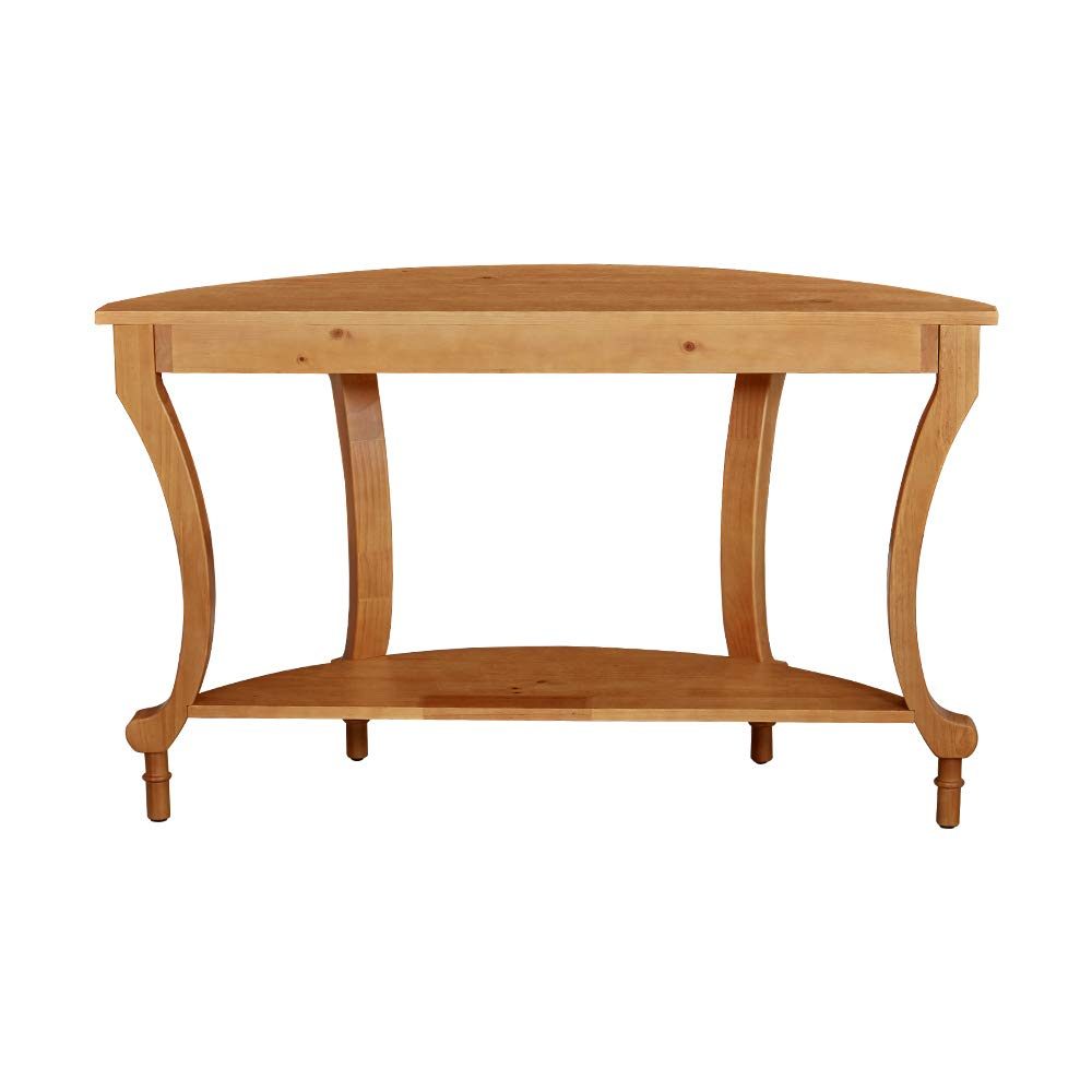 Amazon Brand – Ravenna Home Traditional Solid Pine End Table, 28'' H, Oak Finish