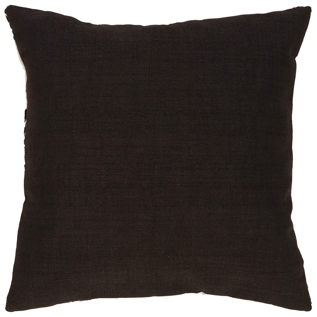 Amazon Brand – Stone & Beam Contemporary Vine Throw Pillow - 17 x 17 Inch, Black / Ivory