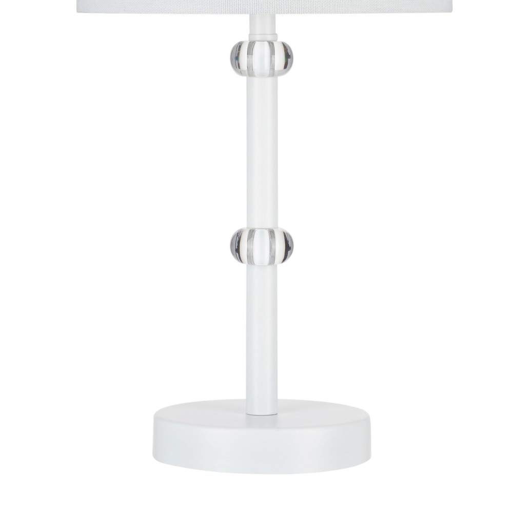Amazon Brand – Ravenna Home Contemporary Metal Table Lamp with Acrylic Accents, LED Bulb Included, 19.5"H, White