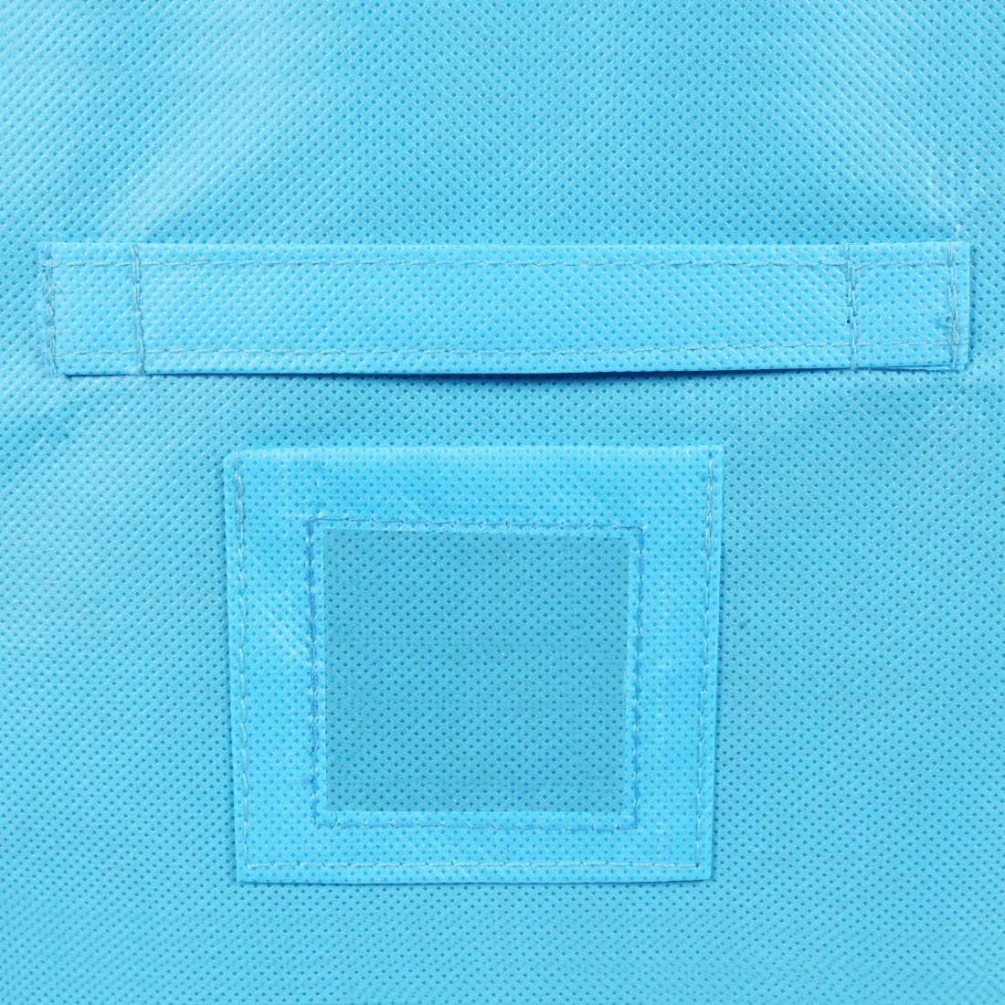 Amazon Brand - Solimo Fabric Storage Box, Medium, Set of 3, Medical Blue