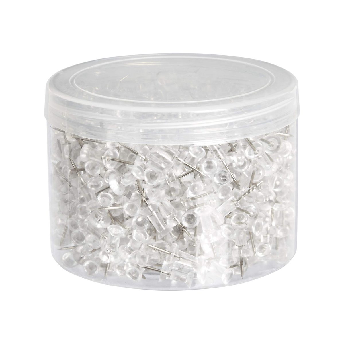 AmazonBasics Push Pins, Clear Plastic Head, Steel Point, 600-Count