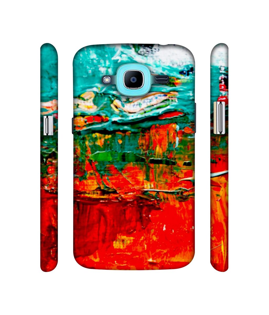 Amazon Brand - Solimo Designer Green and Orange Glass Color 3D Printed Hard Back Case Mobile Cover for Samsung Galaxy J2 (2016)