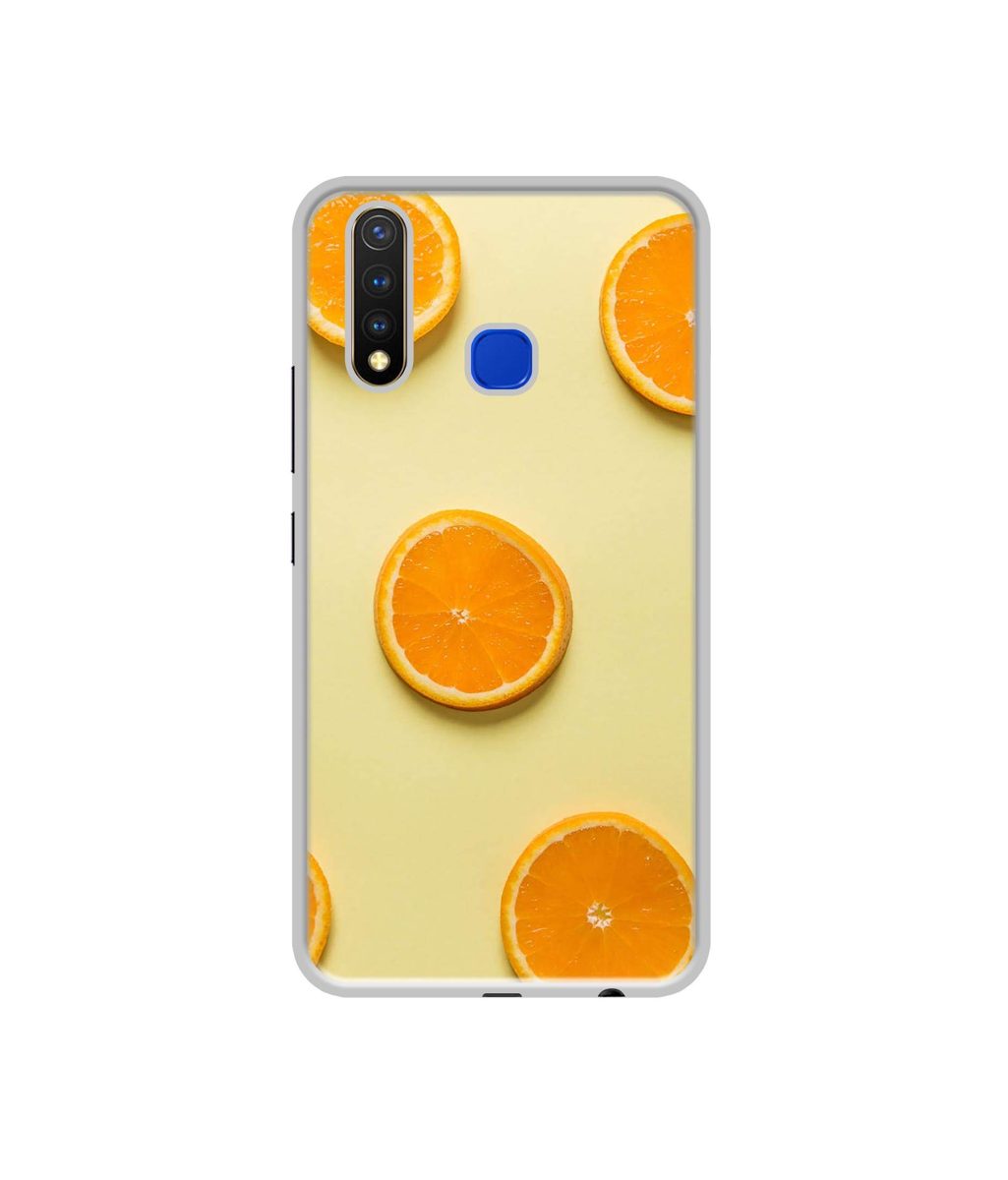 Amazon Brand - Solimo Designer Orange Texture UV Printed Soft Back Case Mobile Cover for Vivo U20