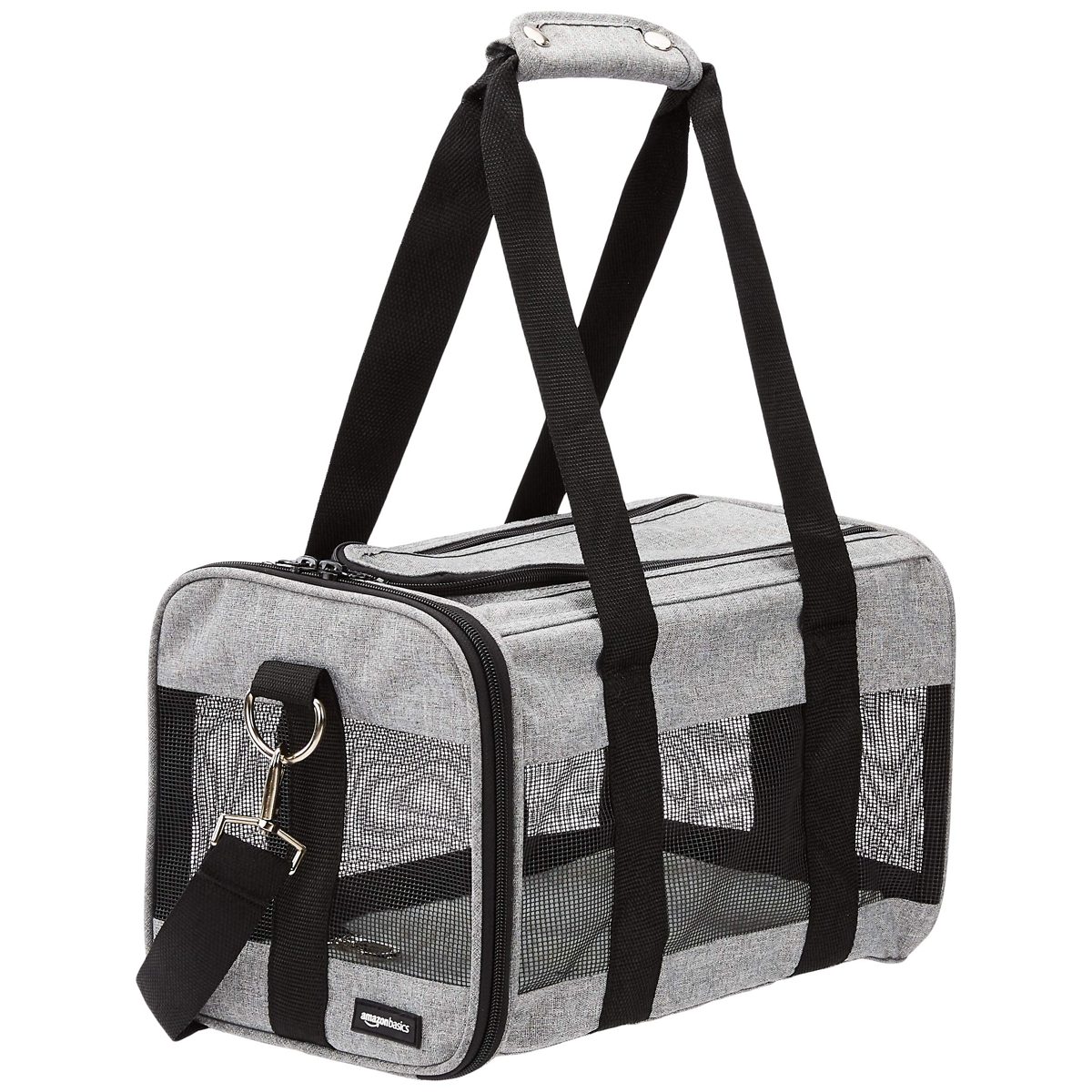 AmazonBasics Soft-Sided Pet Travel Carrier - Grey, Small