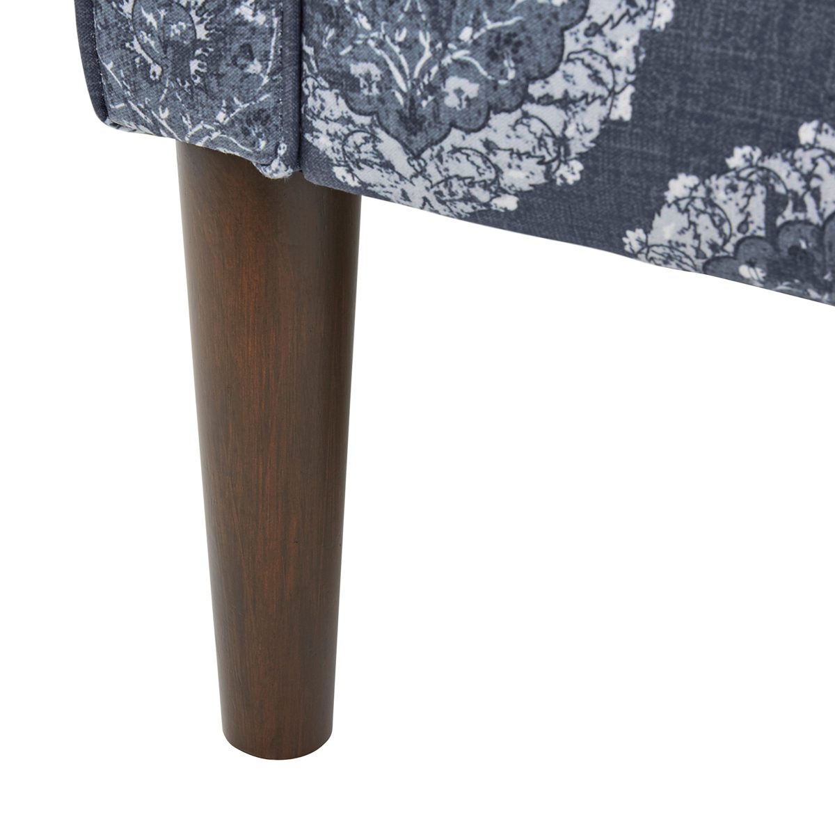 Amazon Brand – Stone & Beam Modern Sweeping Arm Accent Chair, 28"W, Damask Navy