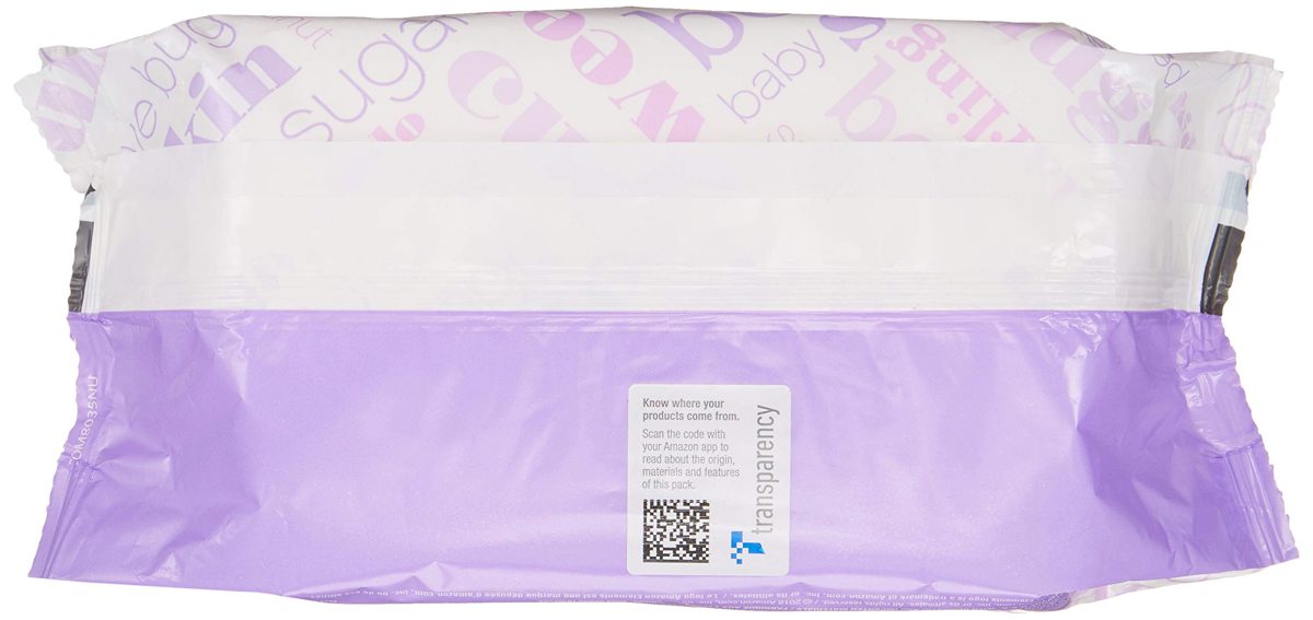 Amazon Elements Baby Wipes, Sensitive, 480 Count, Flip-Top Packs