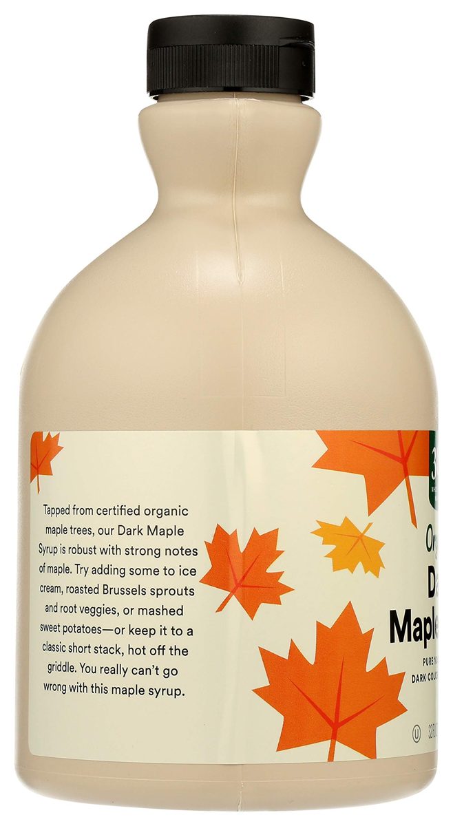 365 by Whole Foods Market, Organic Pure 100% Grade A Maple Syrup, Dark Color Robust Taste, 32 Fl Oz