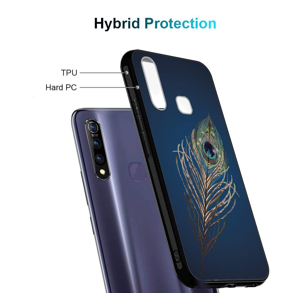 Amazon Brand - Solimo Designer Peacock Feather Printed Hard Back Case Mobile Cover for Vivo Z1 Pro (D355)