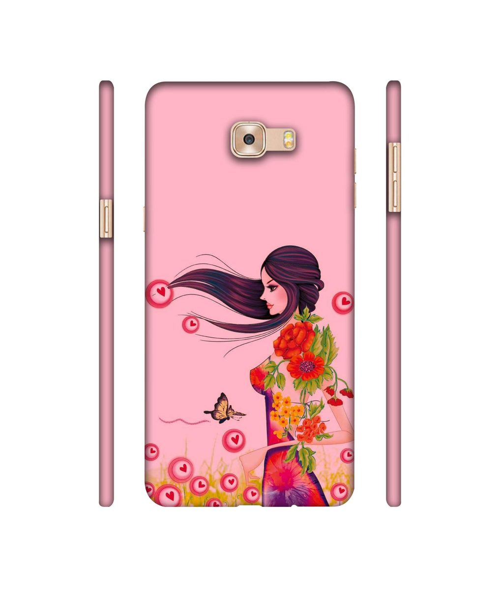 Amazon Brand - Solimo Designer Lady Vector Pattern 3D Printed Hard Back Case Mobile Cover for Samsung Galaxy C9 Pro
