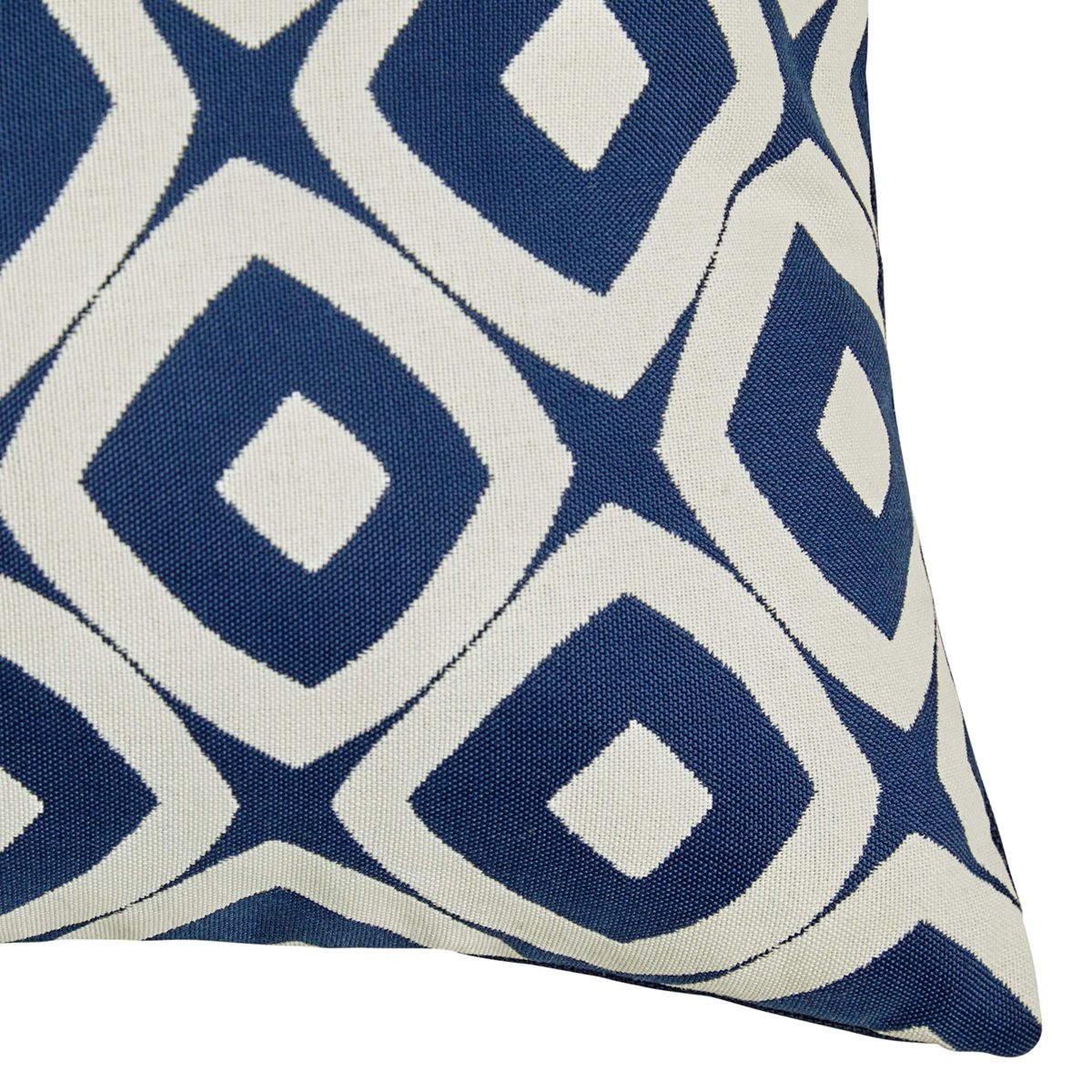 Amazon Brand – Rivet Modern Graphic Outdoor Throw Pillow - 17 x 17 Inch, Dark Denim