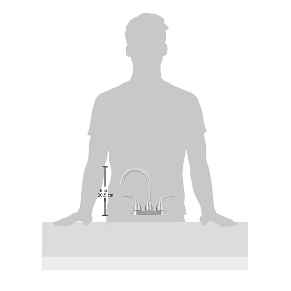 AmazonBasics AB-BF608-SN Basin Faucet-4-Inch, Satin Nickel