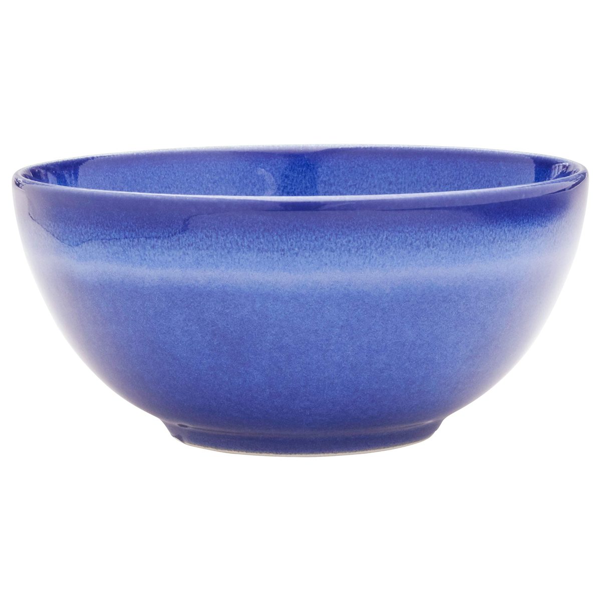 Rivet Corwin Modern Reactive-Glaze Stoneware 18-Piece Dinnerware Set, Service for 6, Atacama Blue