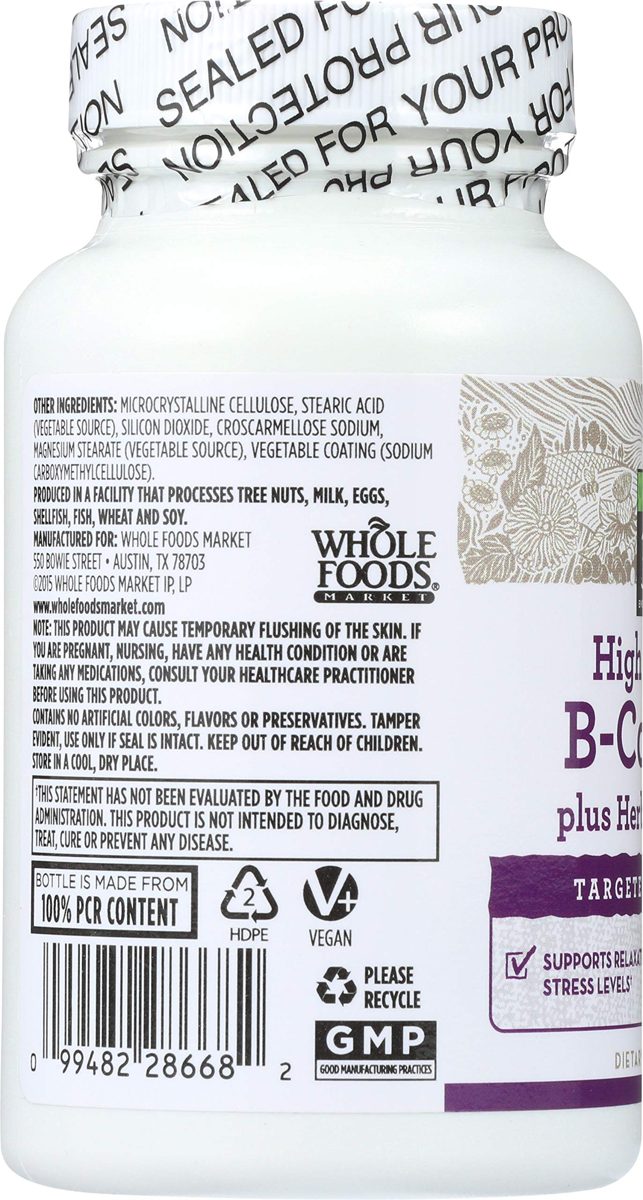 365 EVERYDAY VALUE High Potency Vitamin B Complex with Herbal Support Tablets, 90 CT