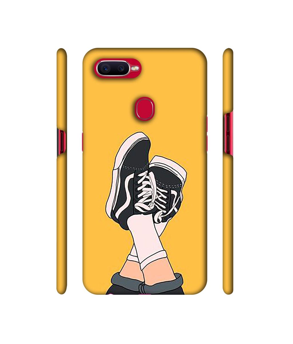 Amazon Brand - Solimo Designer Boy Shoes Pattern 3D Printed Hard Back Case Mobile Cover for Oppo F9