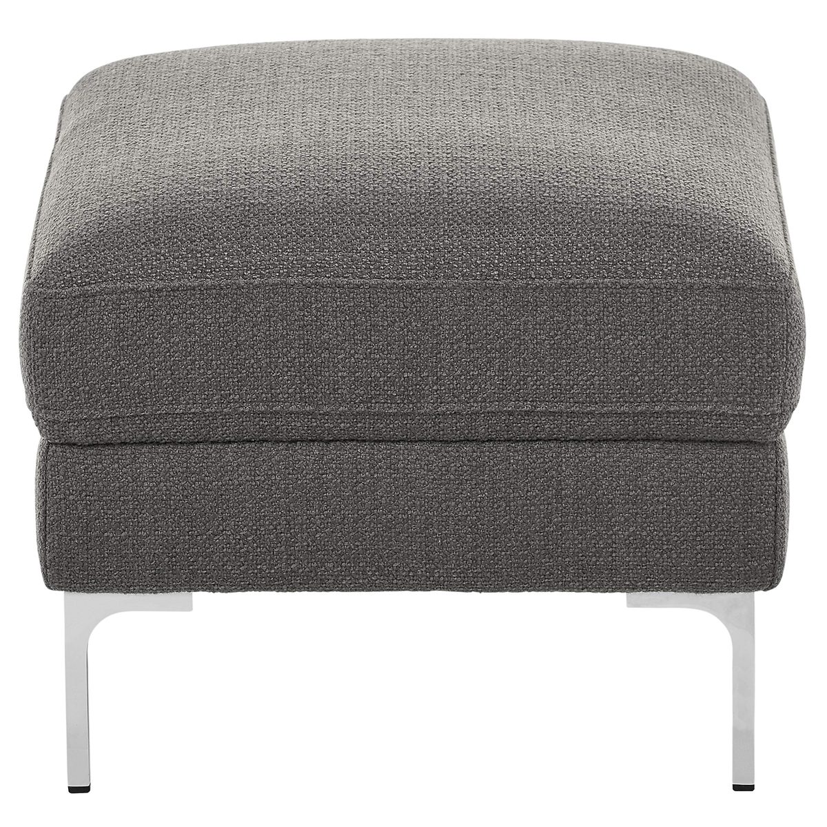 Amazon Brand – Rivet Abel Contemporary Ottoman, Fabric, 30"W, Charcoal