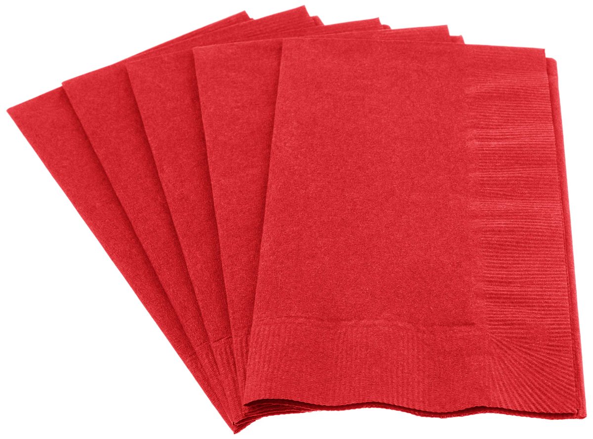 AmazonBasics Embossed Dinner Napkin, 2-Ply, 7.5" x 4.5", White, 1000-Count