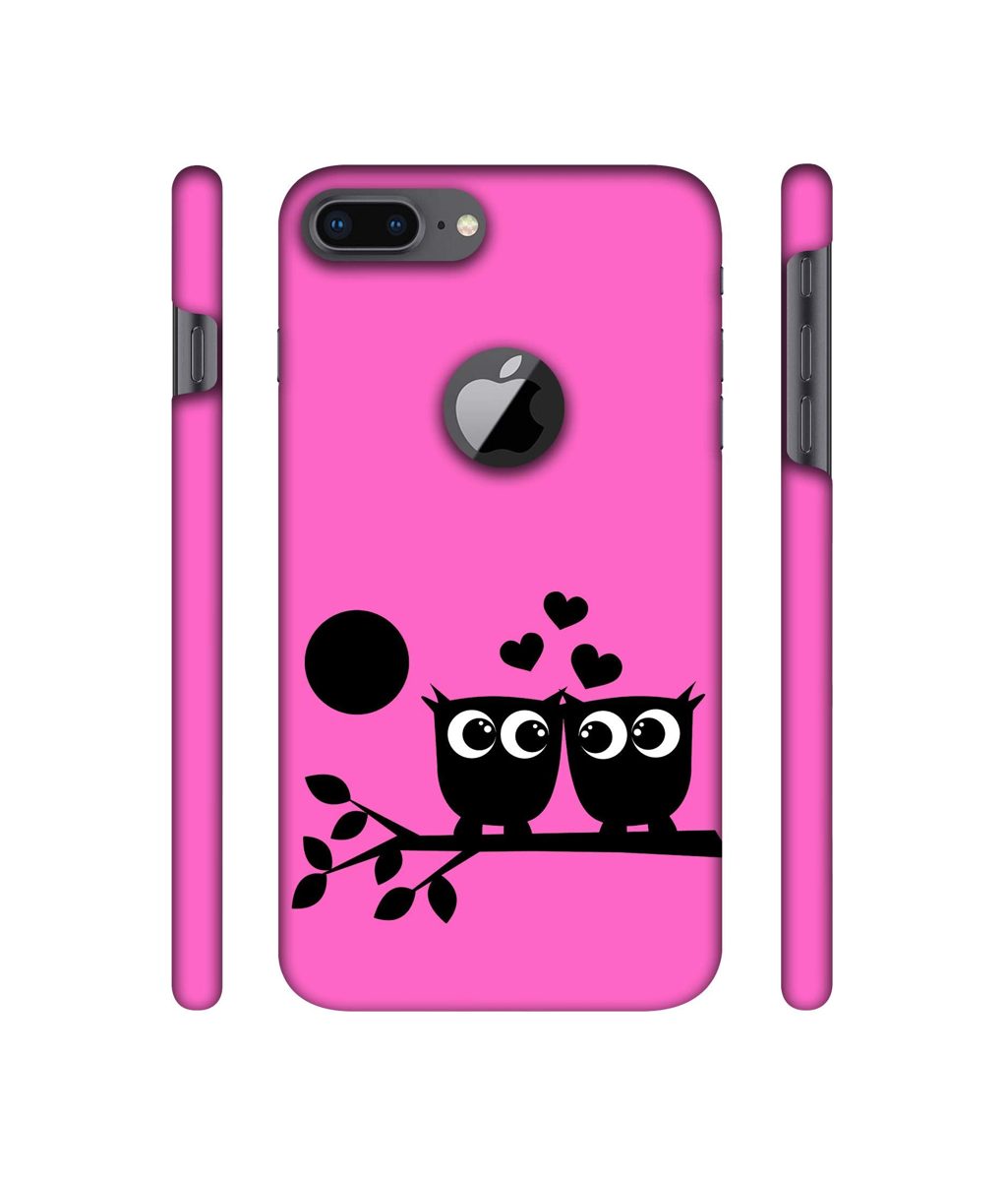 Amazon Brand - Solimo Designer Love Birds Vector 3D Printed Hard Back Case Mobile Cover for Apple iPhone 8 Plus (with Logo Cut)