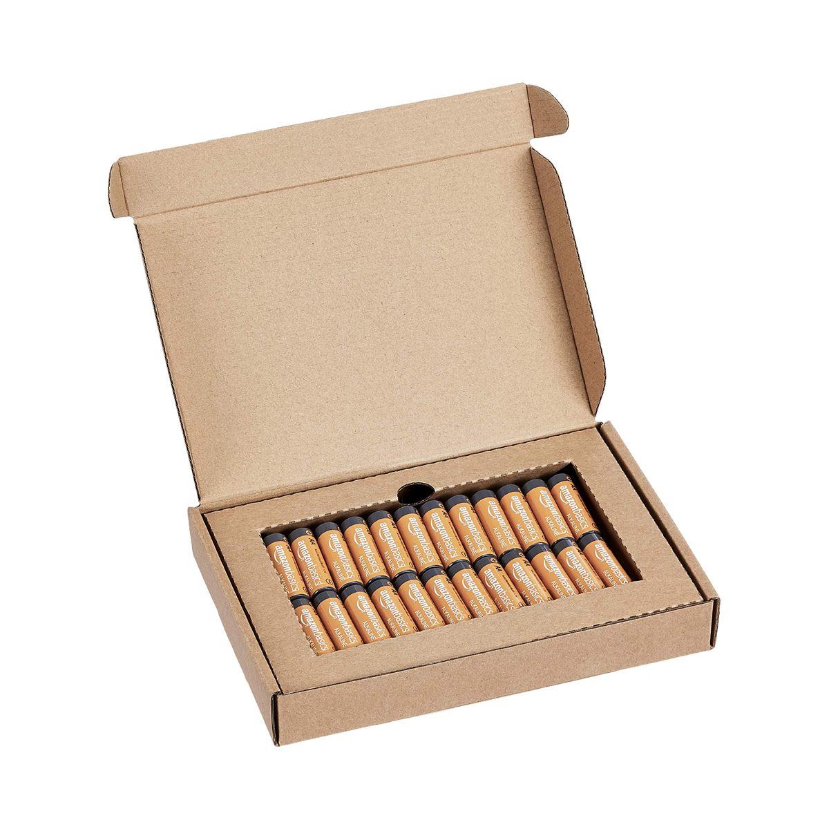 AmazonBasics 48 Pack AA High-Performance Alkaline Batteries, 10-Year Shelf Life, Easy to Open Value Pack