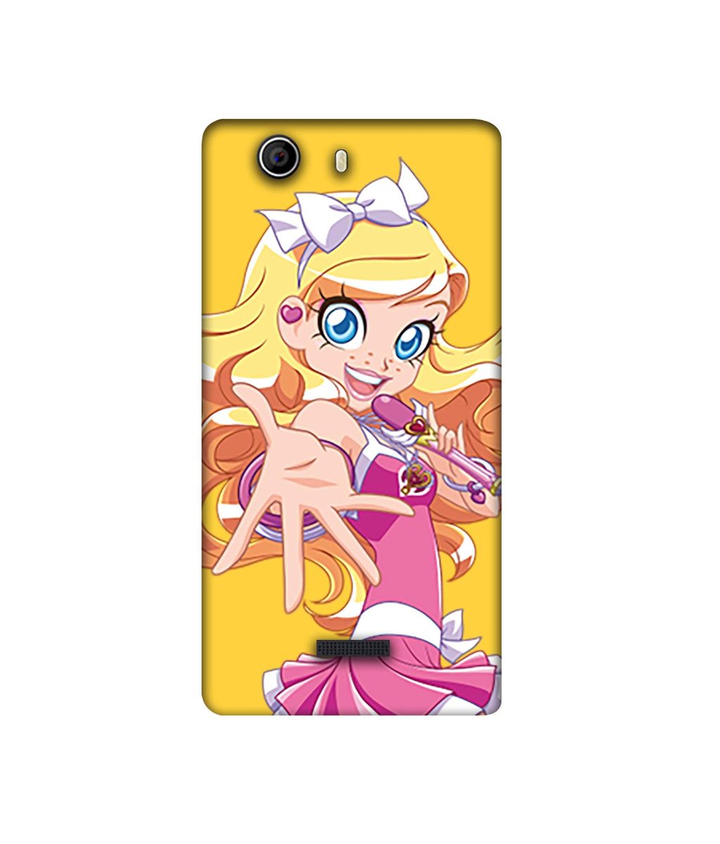Amazon Brand - Solimo Designer Singing Girl Vector 3D Printed Hard Back Case Mobile Cover for Micromax Canvas Nitro 2 E311