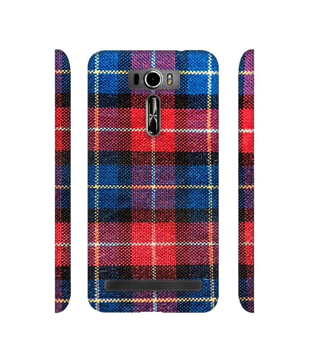 Amazon Brand - Solimo Designer Check Cloth 3D Printed Hard Back Case Mobile Cover for Asus Zenfone 2 Laser ZE601KL