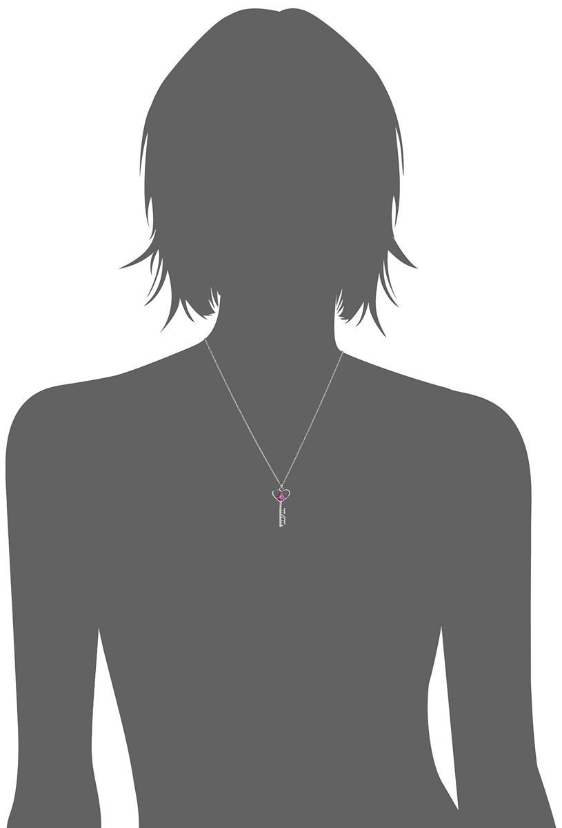 Created Ruby Mom Key Pendant Necklace
