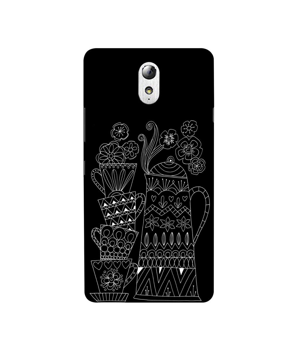 Amazon Brand - Solimo Designer Cups and Tea Pot 3D Printed Hard Back Case Mobile Cover for Lenovo Vibe P1M