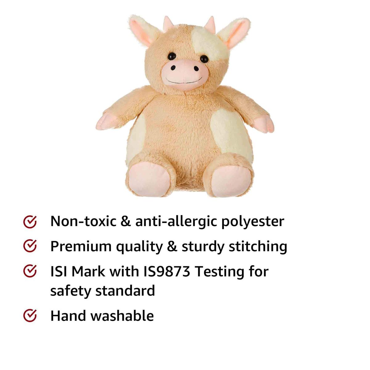 Amazon Brand - Jam & Honey Cow (Plump Series), Light Brown, 33 cm